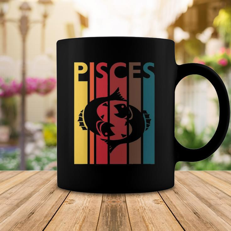 Retro Pisces Zodiac Sign February March Birthday Gift Pisces Coffee Mug Unique Gifts