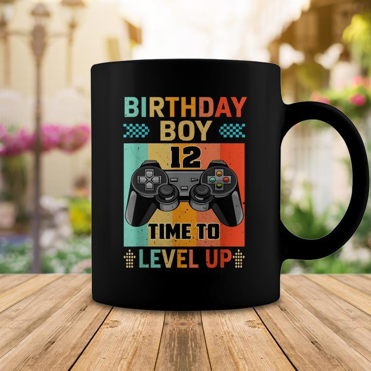 Retro Vintage Gaming 12 Years Old Level Up 12Th Birthday Boy Coffee Mug Funny Gifts