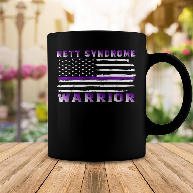 Rett Syndrome Warrior Usa Flag United States Flag Purple Ribbon Rett Syndrome Rett Syndrome Awareness Coffee Mug Funny Gifts