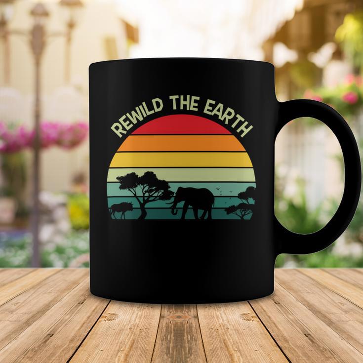 Rewild The Earth Animal Forest Earth Day Coffee Mug Funny Gifts