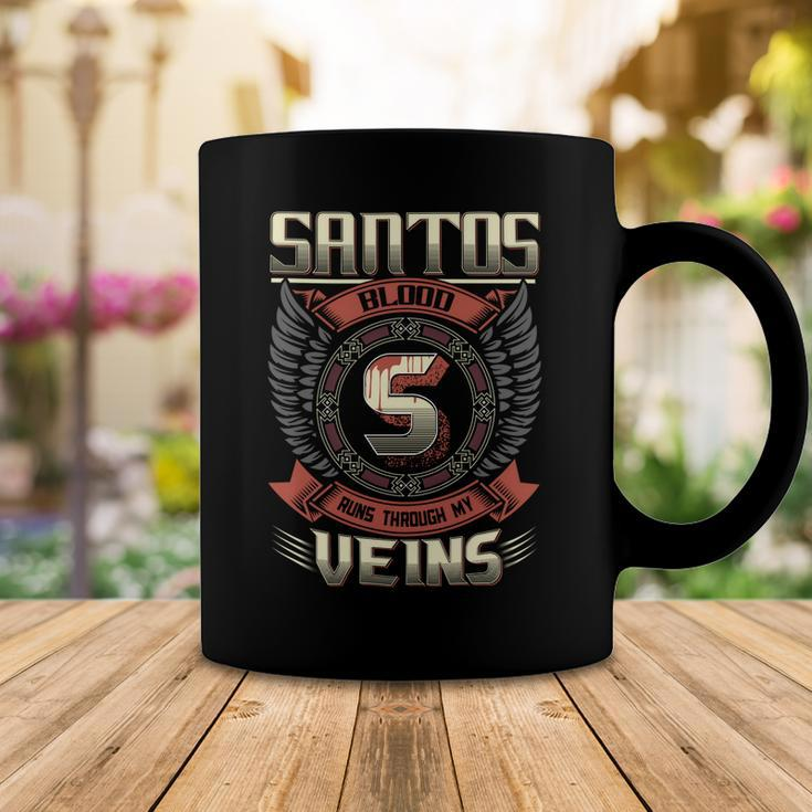 Santos Blood Run Through My Veins Name V6 Coffee Mug Funny Gifts