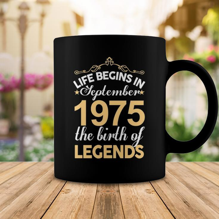 September 1975 Birthday Life Begins In September 1975 V2 Coffee Mug Funny Gifts
