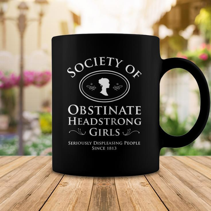 Society Of Obstinate Headstrong Girls Pride And Prejudice Raglan Baseball Tee Coffee Mug Unique Gifts