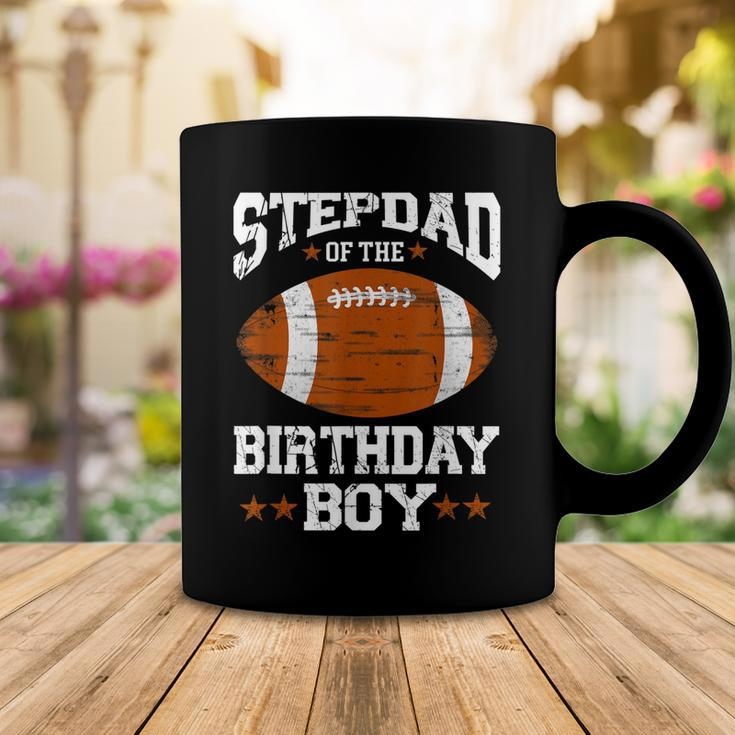 Stepdad Of The Birthday Boy Football Lover Vintage Retro Coffee Mug Funny Gifts