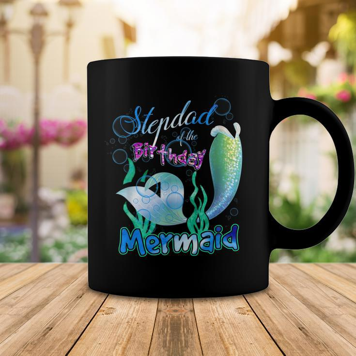 Stepdad Of The Birthday Mermaid Matching Family Coffee Mug Funny Gifts
