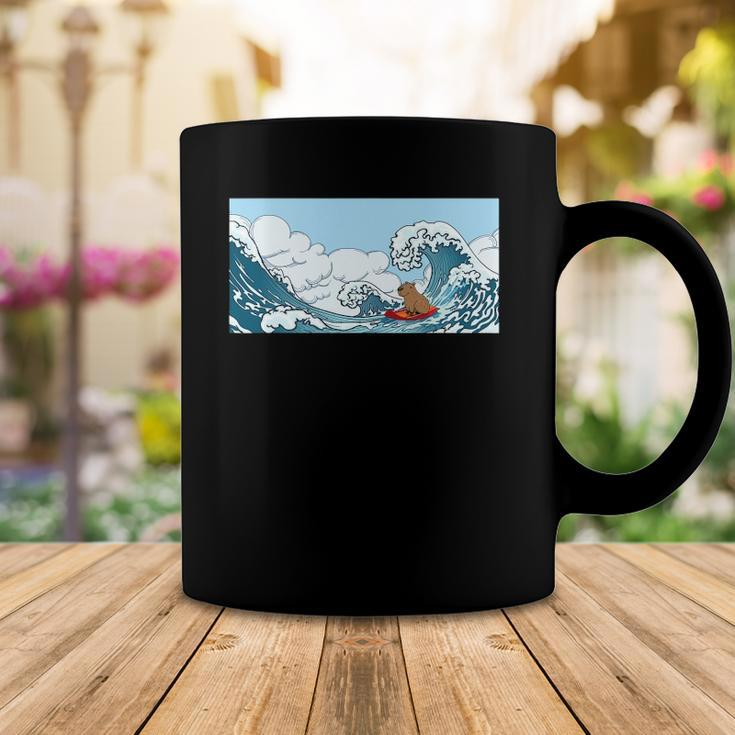 The Capybara On Great Wave Coffee Mug Unique Gifts