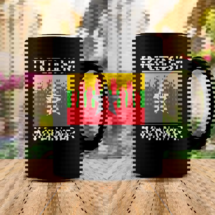 Three Finger Salute Myanmar Freedom Coffee Mug Unique Gifts