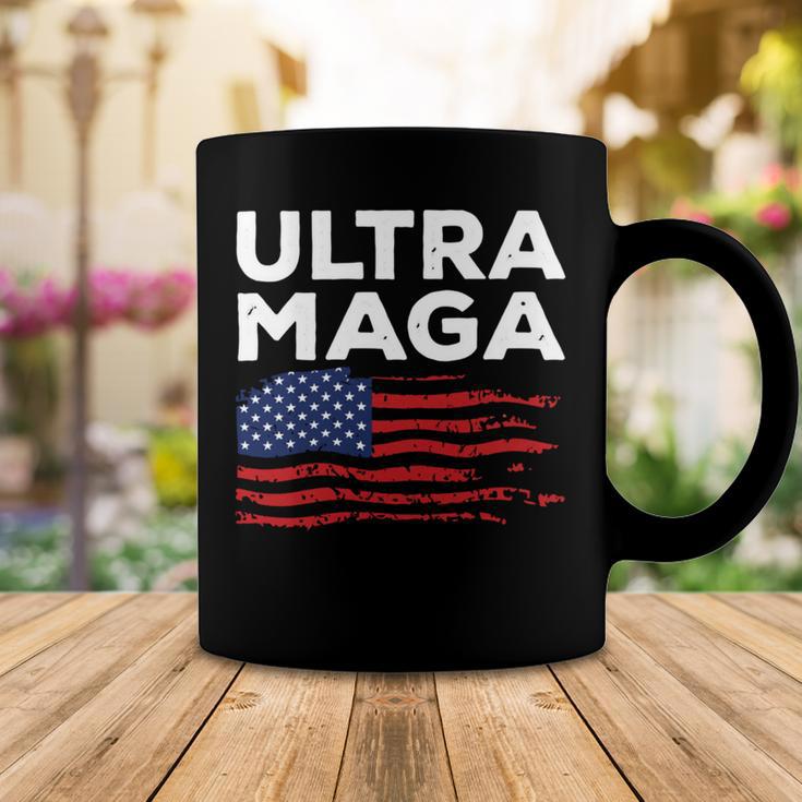 Ultra Maga Proud American Distressed Flag Patriotic Coffee Mug Funny Gifts