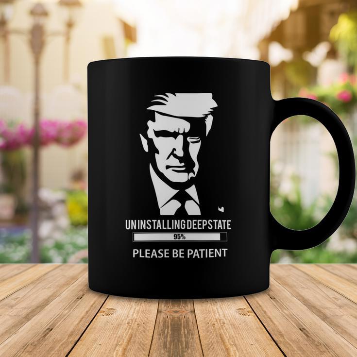 Ultra Maga Uninstalling Deep State Please Be Patient Funny Anti Biden Us Flag Pro Trump Trendy Coffee Mug Funny Gifts