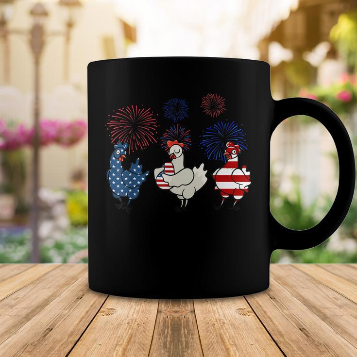 Usa Flag Chicken Fireworks Patriotic 4Th Of July Coffee Mug Unique Gifts