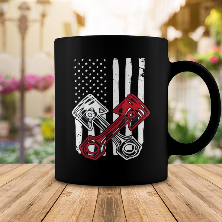 Vintage American Flag Piston Funny Muscle Car Mechanic 558 Trending Shirt Coffee Mug Funny Gifts