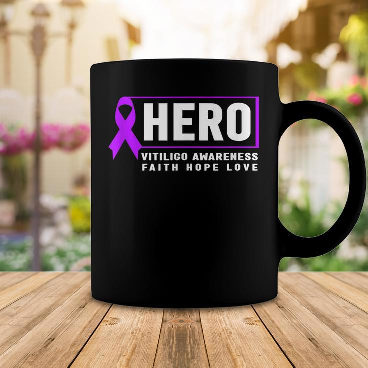 Vitiligo Awareness Hero - Purple Vitiligo Awareness Coffee Mug Funny Gifts