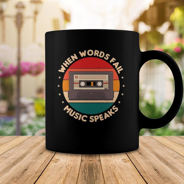 When Words Fail Music Speaks Music Quote For Musicians Coffee Mug Unique Gifts