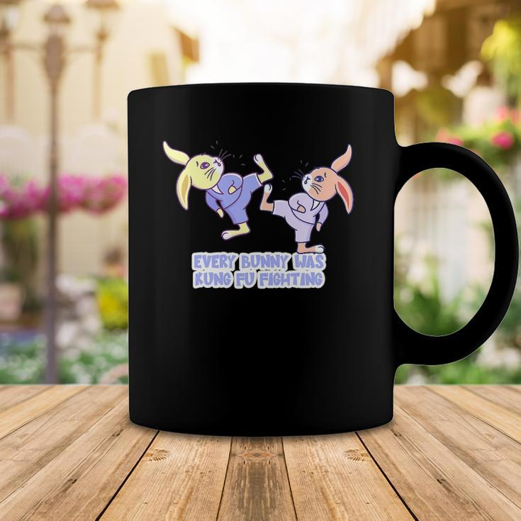 Womens Funny Every Bunny Was Kung Fu Fighting Easter Rabbit Gift Coffee Mug Unique Gifts