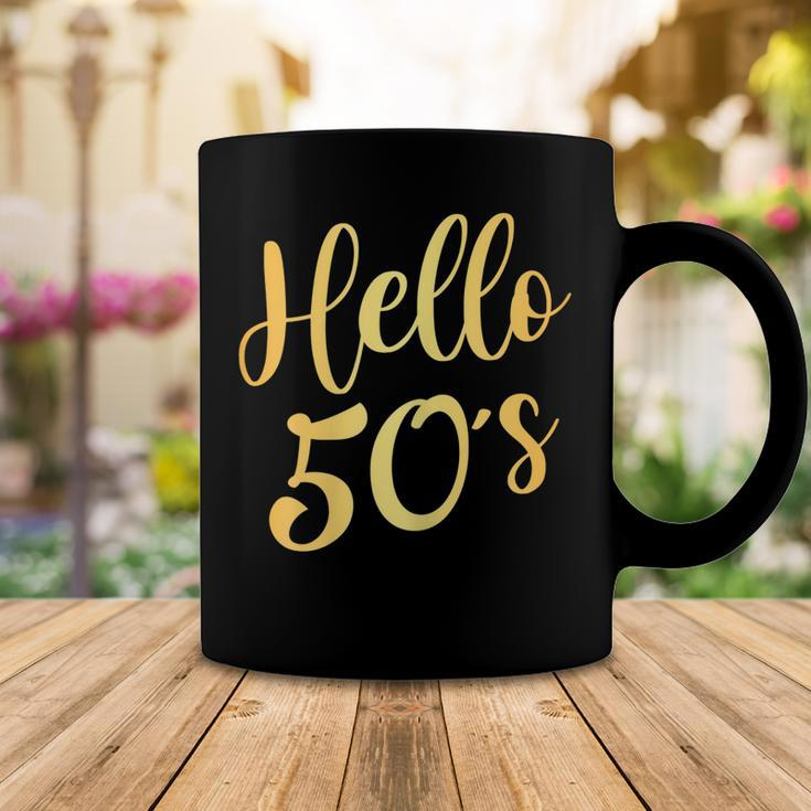 Womens Hello 50S Womens 50Th Birthday Gift 50 Year Old Bday Squad Coffee Mug Funny Gifts