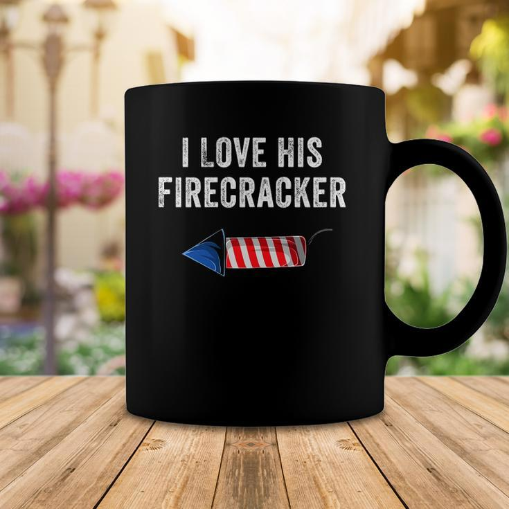 Womens I Love His Firecracker Matching Couple 4Th Of July Wife Gf Coffee Mug Unique Gifts