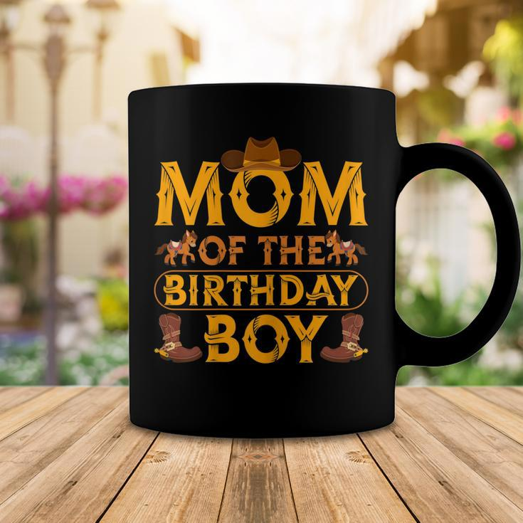 Womens Mom Of The Birthday Boy Cowboy Western Theme Birthday Party Coffee Mug Funny Gifts