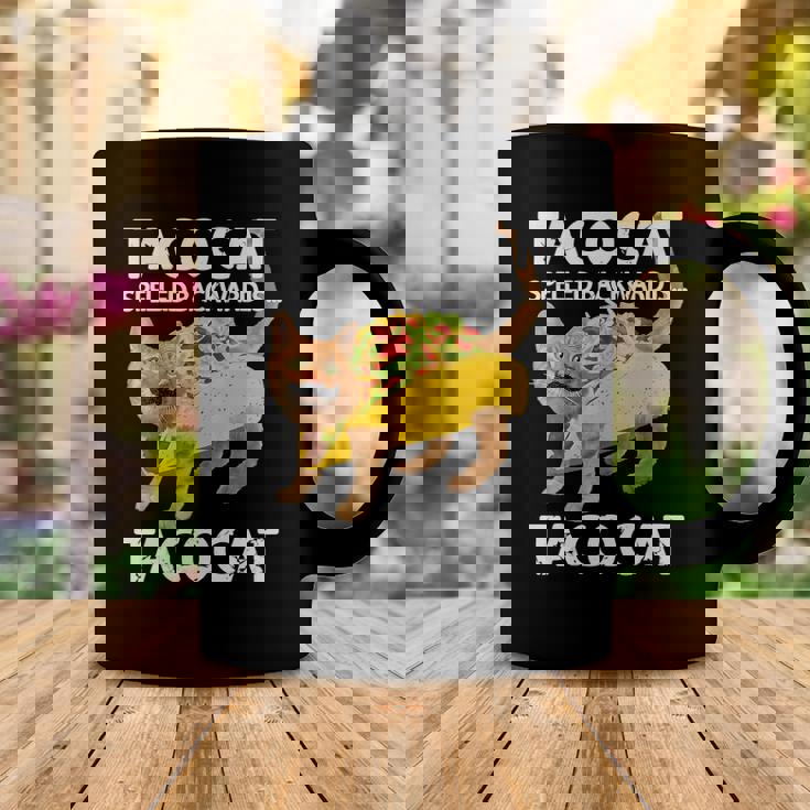 Womens Tacocat Spelled Backward Is Tacocat Love Cat And Taco Coffee Mug Unique Gifts