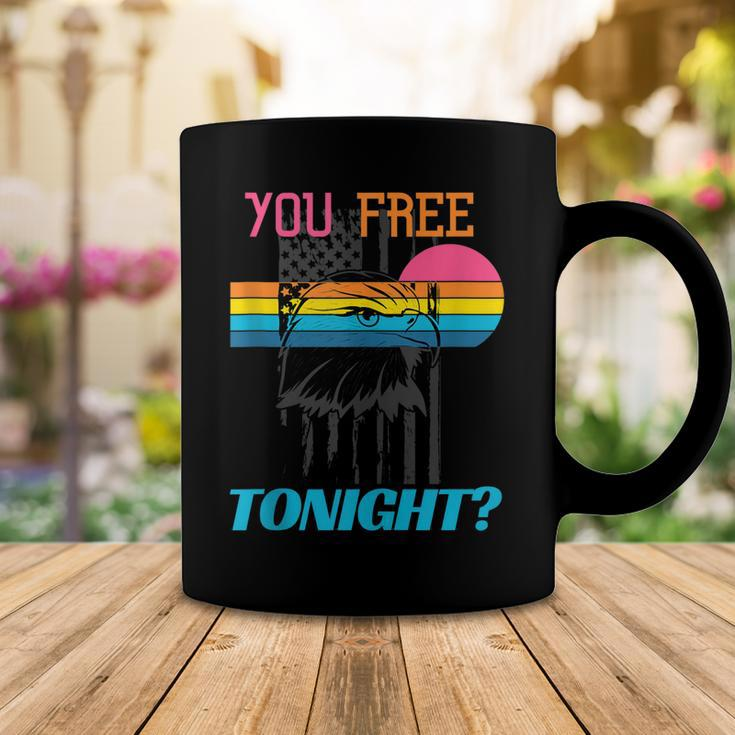You Free Tonight 4Th Of July Retro American Bald Eagle Coffee Mug Funny Gifts