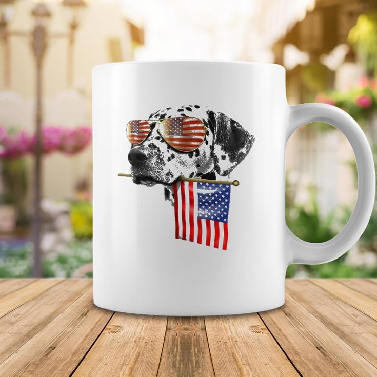4Th Of July Fun American Flag Dalmatian Dog Lover Gift Coffee Mug Unique Gifts