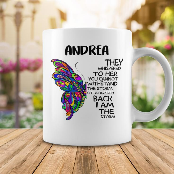 Andrea Name Gift Andrea I Am The Storm Coffee Mug Funny Gifts