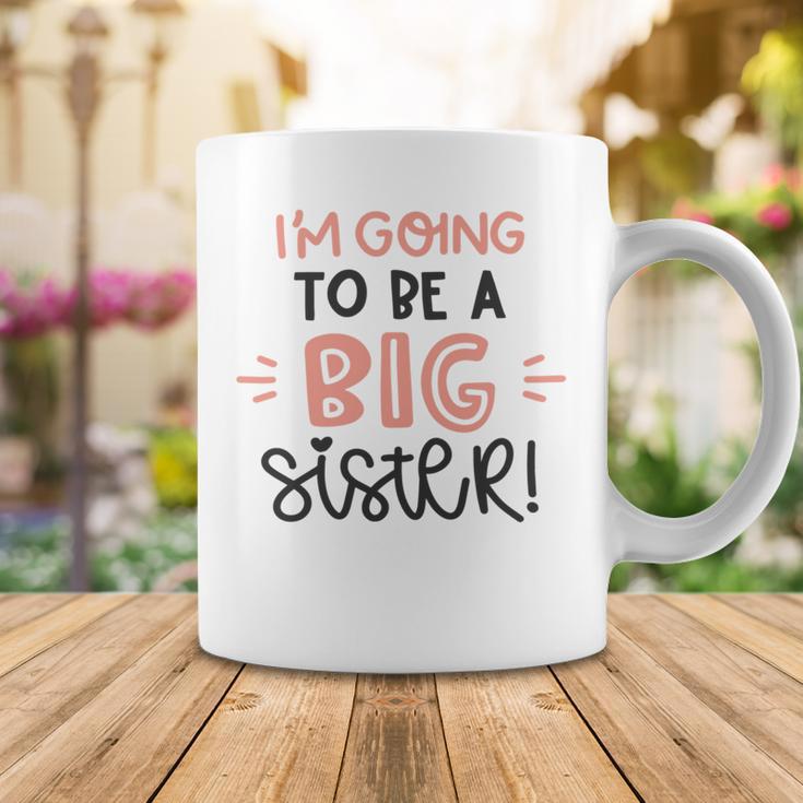 Baby Shower Text Design Im Going To Be A Big Sister Coffee Mug Funny Gifts