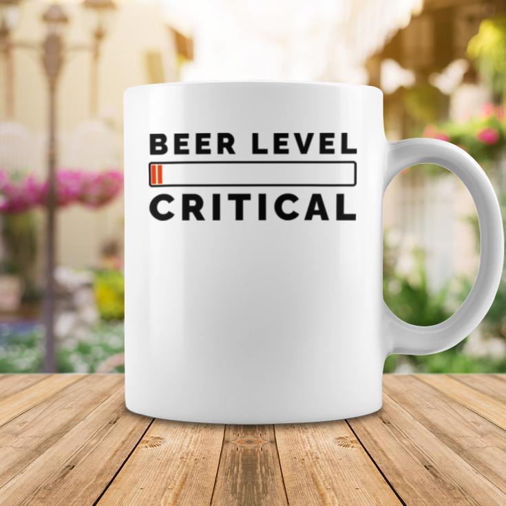 Beer Level Critical Coffee Mug Funny Gifts