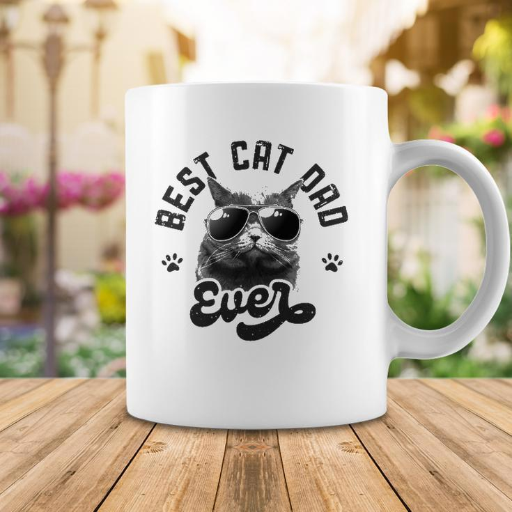 Best Cat Dad Ever Funny Daddy Fathers Day Retro Vintage Men Coffee Mug Unique Gifts