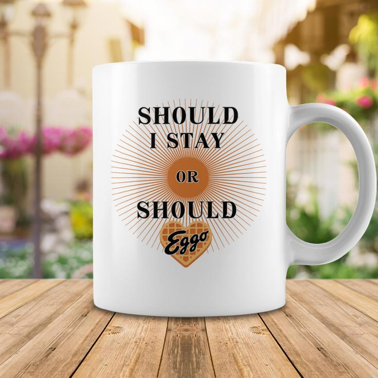 Best Seller Should I Stay Or Should Eggo Merchandise Coffee Mug Funny Gifts