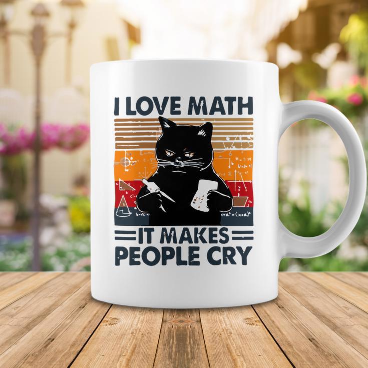 Black Cat I Love Math It Makes People Cry Coffee Mug Funny Gifts