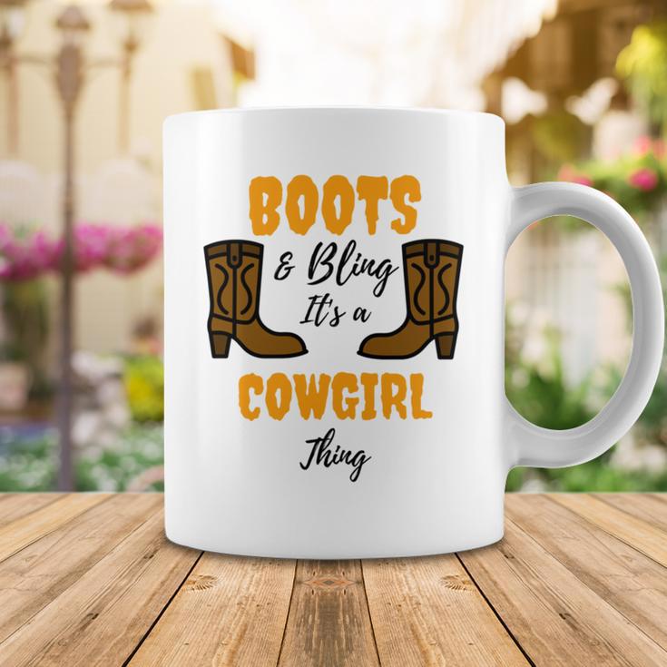 Boots Bling Its A Cowgirl Thing Coffee Mug Funny Gifts