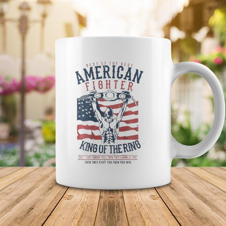 Boxer Graphic With Belt Gloves & American Flag Distressed Coffee Mug Unique Gifts