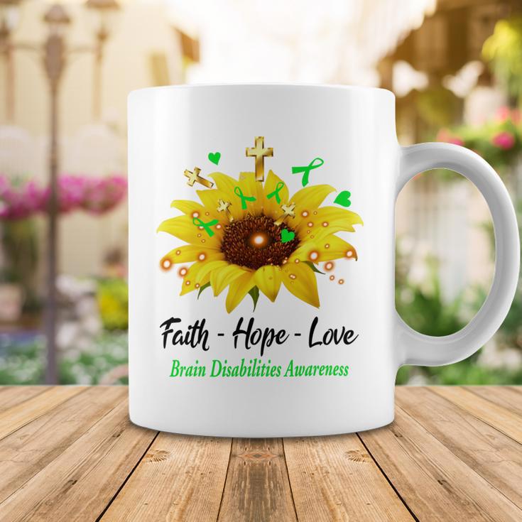 Brain Disabilities Awareness Faith Hope Love Coffee Mug Funny Gifts