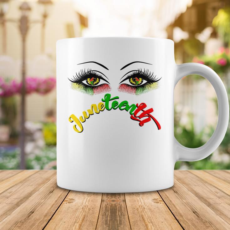 Bright Eyes Juneteenth African American Eye Black Flag V2 Coffee Mug Funny Gifts