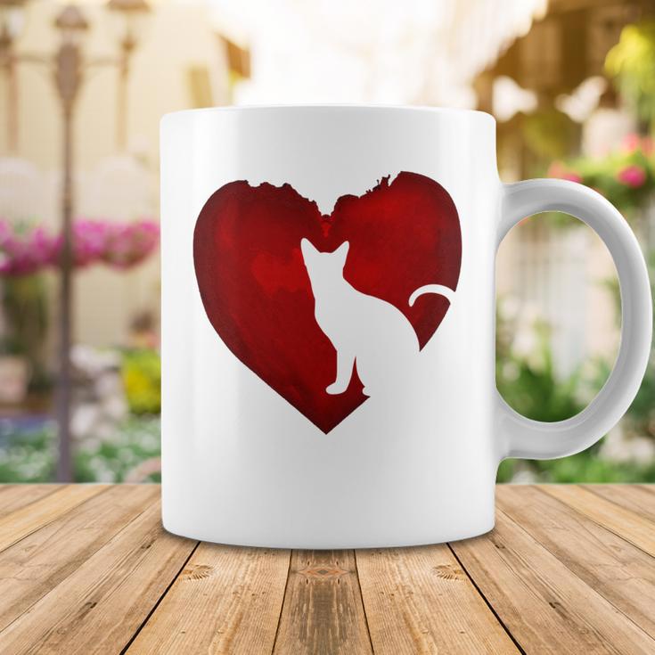 Cat Heart Shirt Cat Lovers Valentine Day Gifts For Couple Coffee Mug Funny Gifts