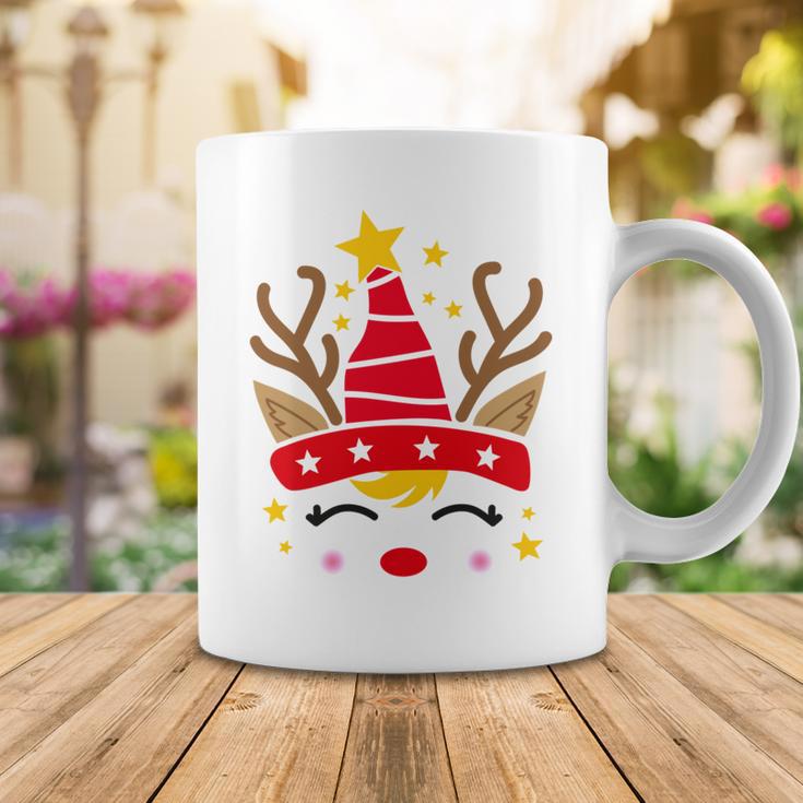 Christmas Unicorn Face Santicorn Cute V2 Coffee Mug Funny Gifts