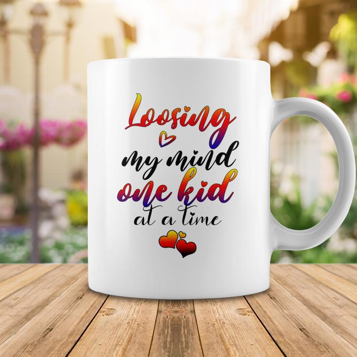 Cute Mom Loosing My Mind One Kid At A Time Mothers Day Gif Coffee Mug Funny Gifts