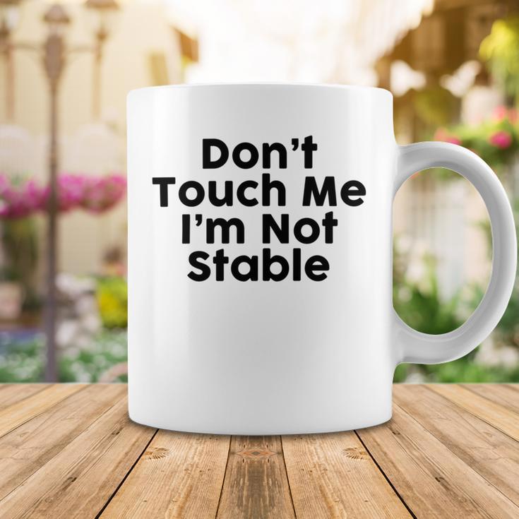 Dont Touch Me Im Not Stable Coffee Mug Funny Gifts