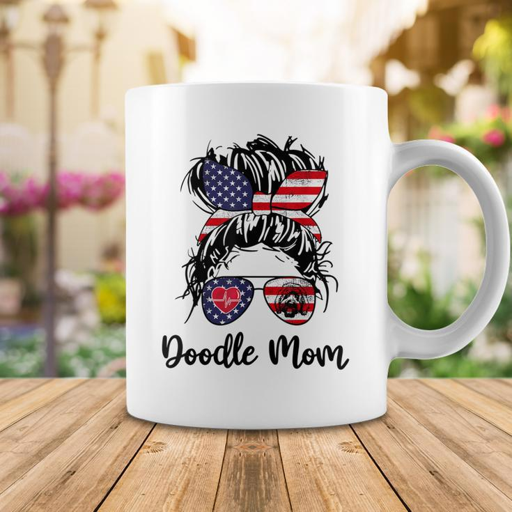 Doodle Mom Happy 4Th Of July American Flag Day Coffee Mug Funny Gifts