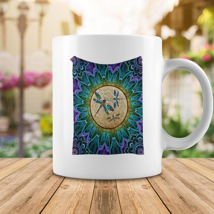 Dragonfly With Sunflowerfull Color Coffee Mug Unique Gifts