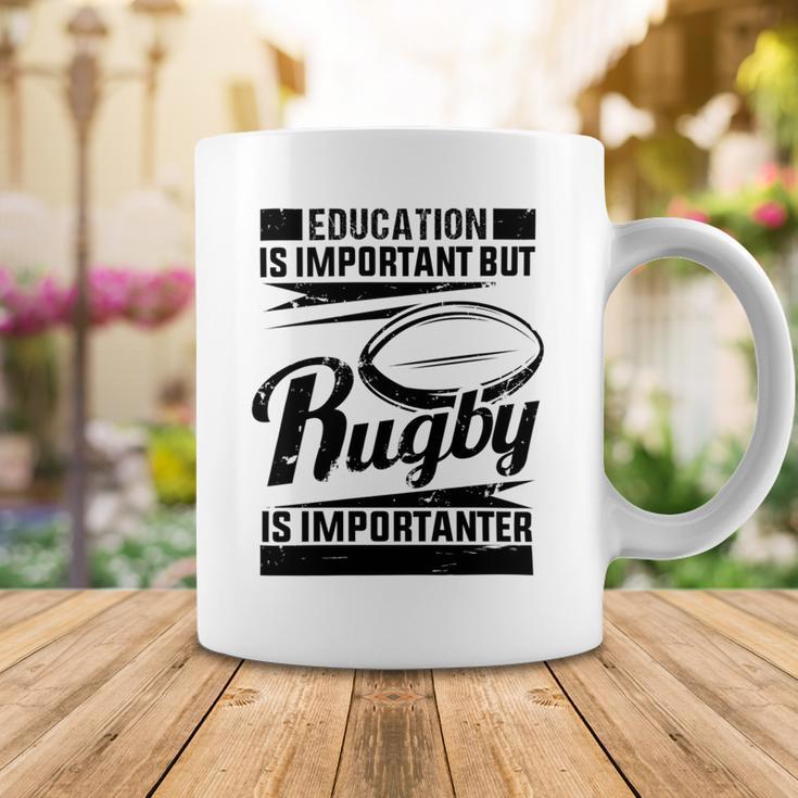 Education Is Important But Rugby Is Importanter Coffee Mug Funny Gifts