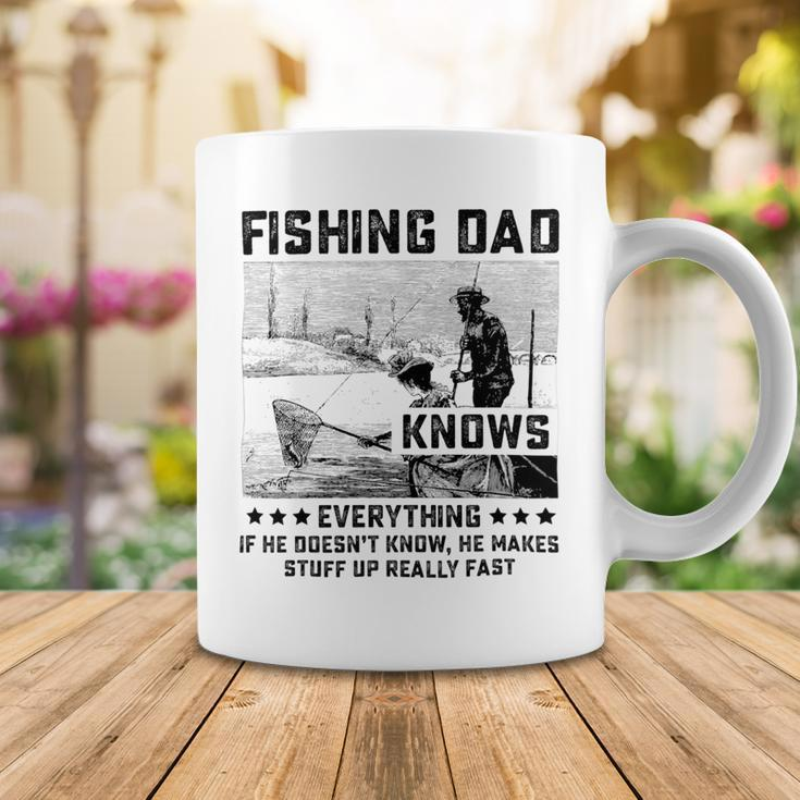 Fishing Dad Knows Everything Old Man Coffee Mug Funny Gifts