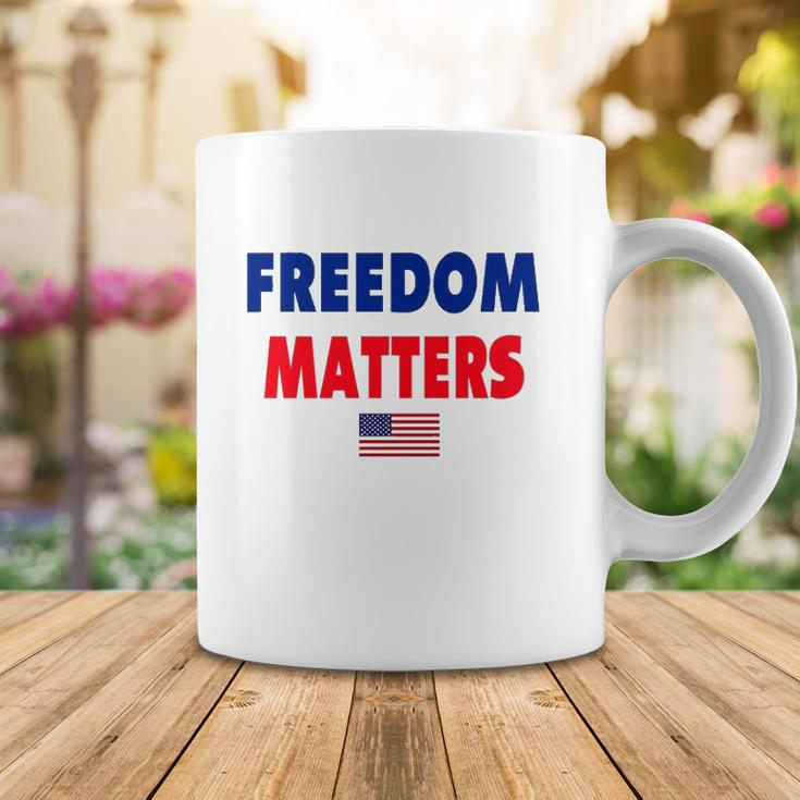 Freedom Matters American Flag Patriotic Coffee Mug Unique Gifts