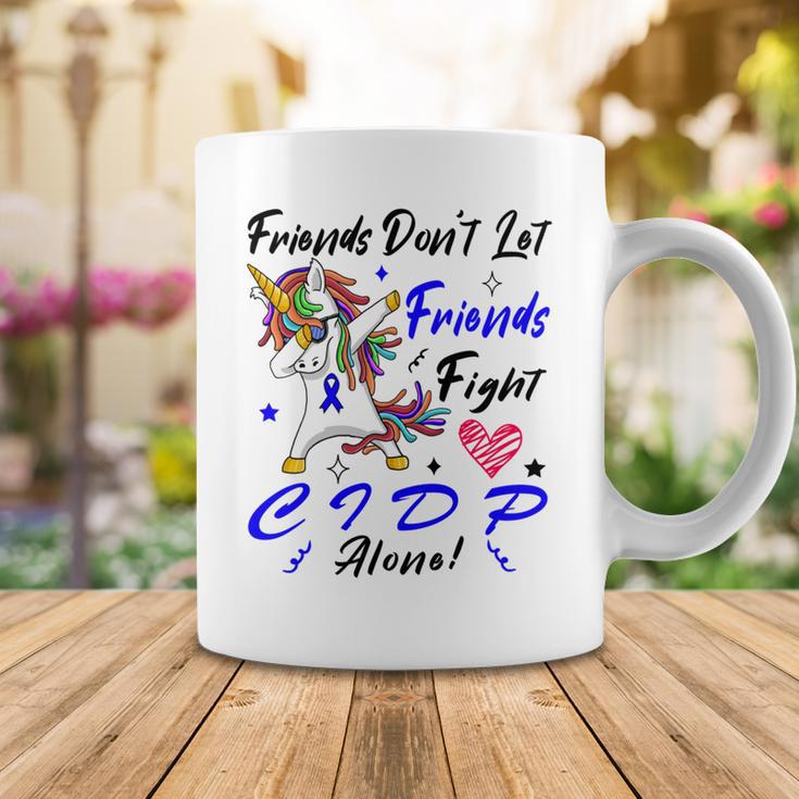 Friends Dont Let Friends Fight Chronic Inflammatory Demyelinating Polyneuropathy Cidp Alone Unicorn Blue Ribbon Cidp Support Cidp Awareness Coffee Mug Funny Gifts