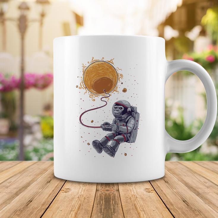 Funny Astronaut Monkey Blowing Sun V2 Coffee Mug Funny Gifts