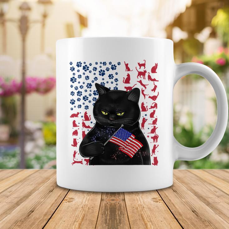 Funny Black Cat Independence Flag 633 Shirt Coffee Mug Funny Gifts