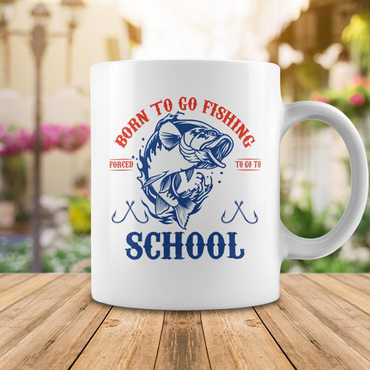 Funny Born To Go Fishing Bass Fish Fisherman Boys Kids Coffee Mug Funny Gifts