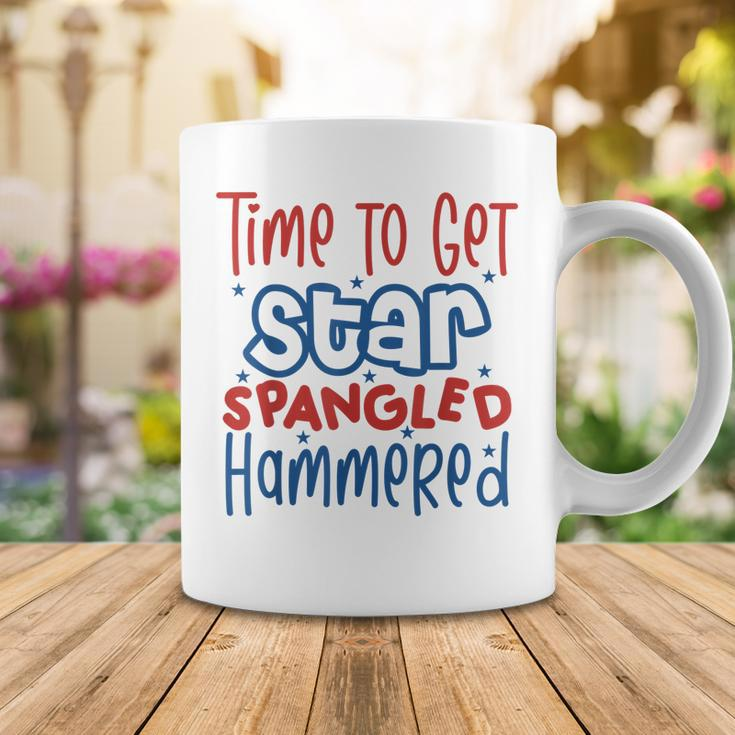 Funny Drunk 4Th Of July Time To Get Star Spangled Hammered Coffee Mug Funny Gifts