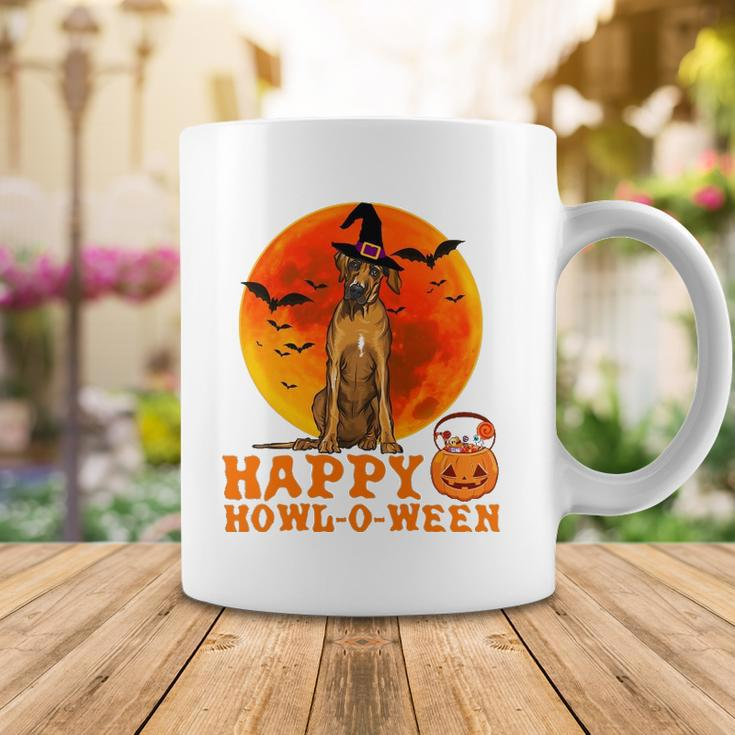 Funny Rhodesian Ridgeback Dog Halloween Happy Howl-O-Ween Coffee Mug Unique Gifts