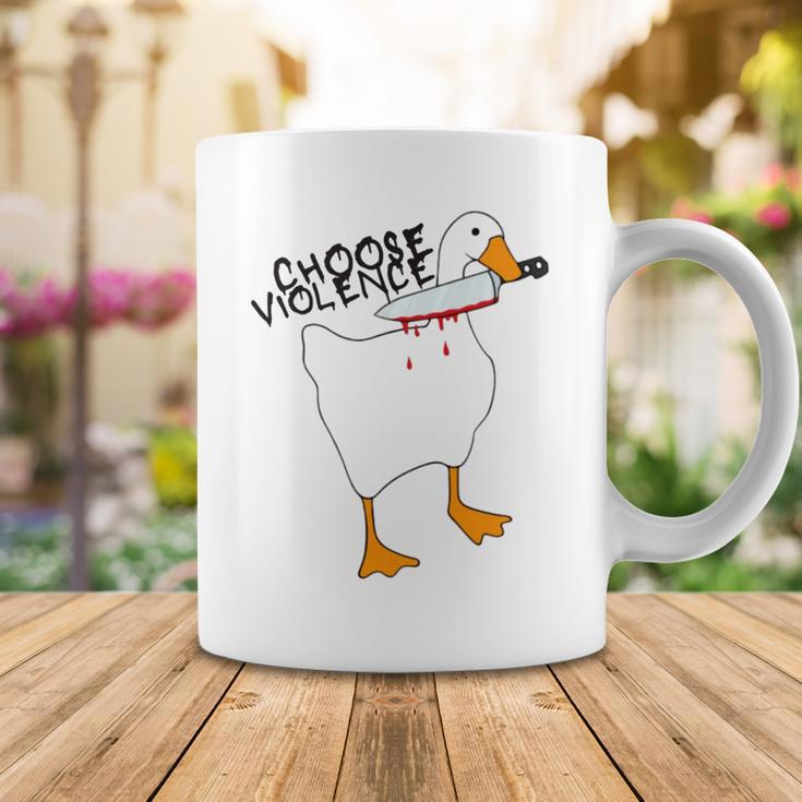 Goose With Knife Sticker Goose Sticker Funny Quotes Funny Animal Stickerspeace Was Never An Option Coffee Mug Funny Gifts